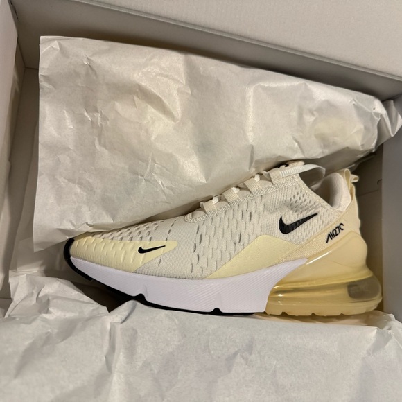 Nike Air Max 270 Beige and Black Sneakers - Picture 3 of 5